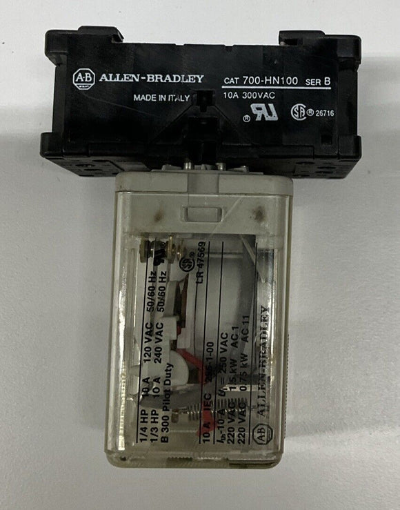 Allen Bradley 700-HA32A1 Ser A 120VAC Relay 8-Pin w/Base