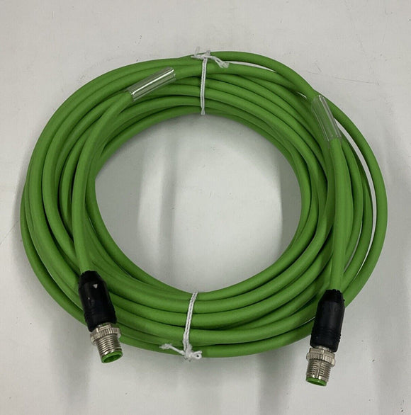 Murr 7000-44511-7961200 M12, Male/Male, 4-Pin, 12 Meters Ethernet Cable