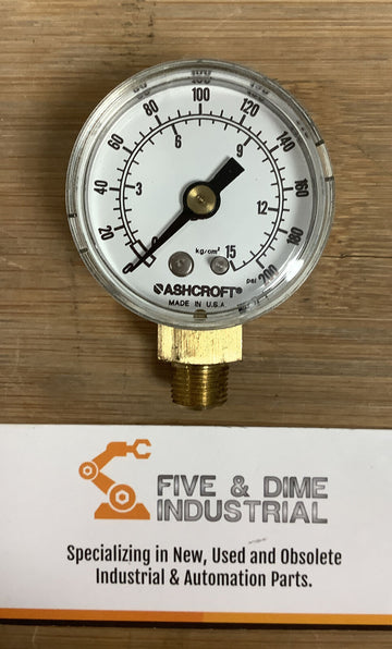 Ashcroft 15W1005SH Pressure Gauge 200 PSI - 0