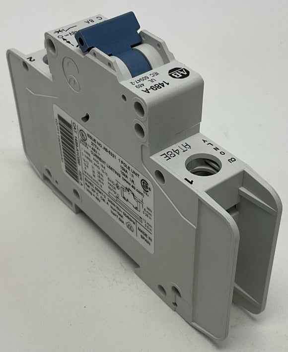 Allen Bradley  1489-A1C080  8 Amp Circuit Breaker 1 pole 277 VAC 48 VDC