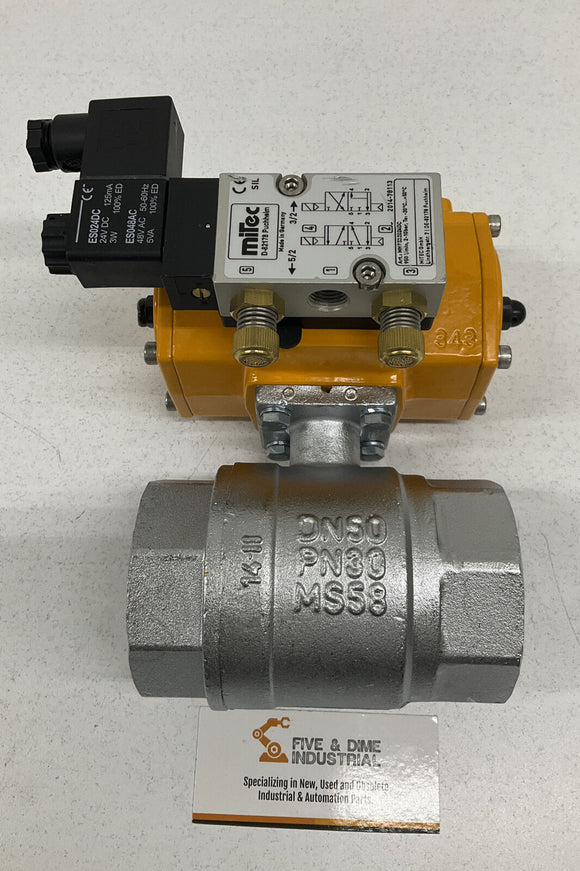 EL-O-Matic ED0025.M1A00A.00N0 2" Valve 24 Vdc Pneumatic Actuator
