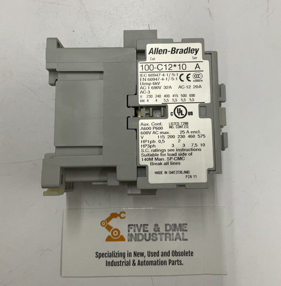 Allen Bradley 100-C12D10 Ser.A Contactor 110/120VAC