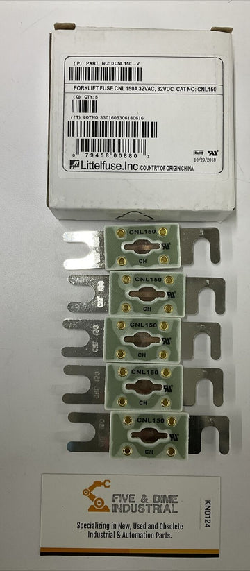 Littelfuse CNL150 Forklift Fuses 150 Amps 32V AC/DC. 5 pack