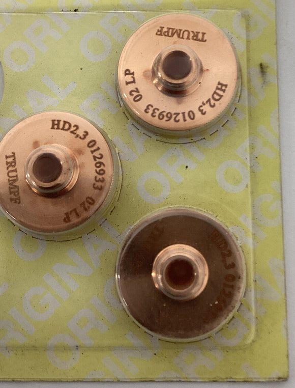 Trumpf  0126933  Qty of 3  2.3mm Genuine Nozzles