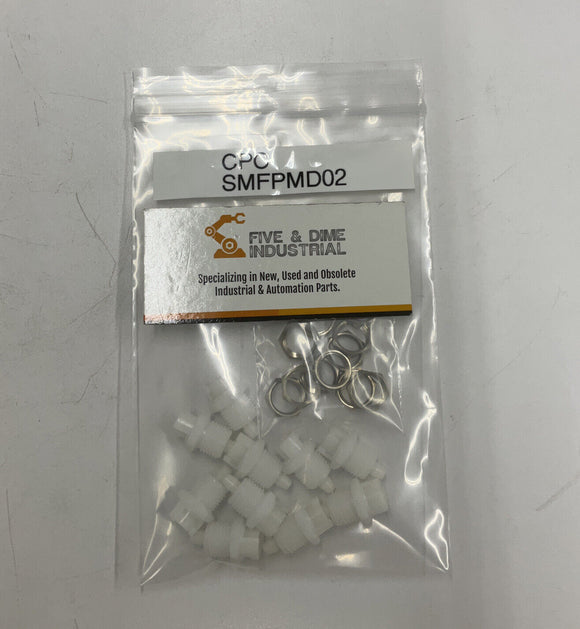 Colder Products CPC SMFPMD02 Lot of 10 Barb 1/8" Valved Panel Coupling