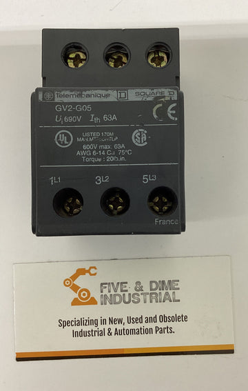 Telemecanique  Square D  GV2-G05 Terminal Block Din Mount