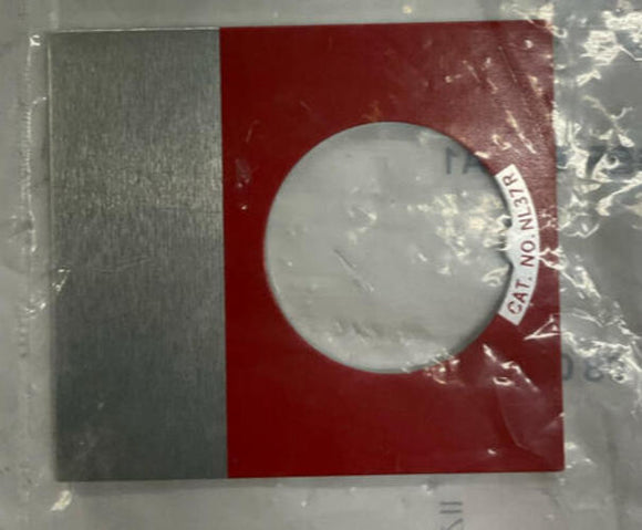 Cutler Hammer Eaton E22NL37 Blank Red Legend Plate