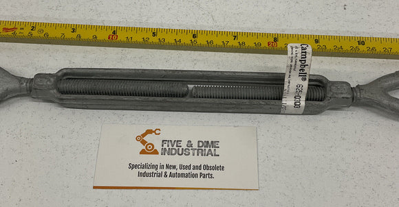 Campbell 625-030 3/8" Hot Dipped Galvanized Steel Turnbuckle