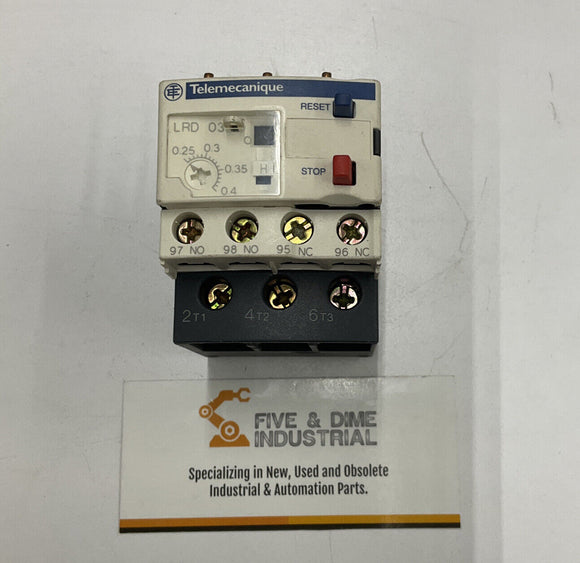 Telemecanique LRD 03 Overload Relay 0.25-0.4A