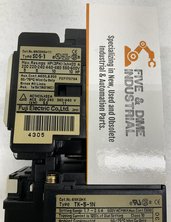 Fuji Electric SW-5-1/2E Magnetic Switch 100-110V 1.7-2.6A