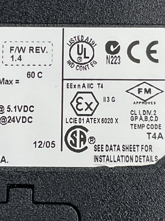Allen Bradley 1756-L63 Ser. A ControlLogix PLC Processor 5563 FW Rev 1.4