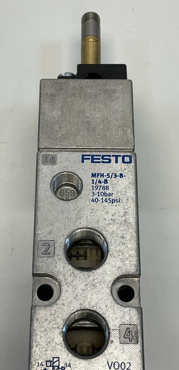 Festo MFH-5/3-B-1/4-B Solenoid Pneumatic Valve G1/4 Ports, 19788