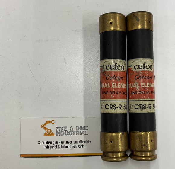 Cefcon CRS-R-50 Dual Element Fuse Lot of (2)