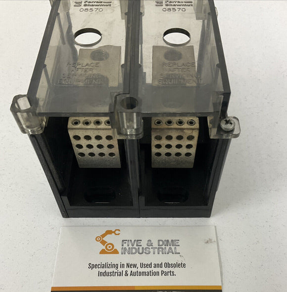 Ferraz Shawmut 66112 2-Pole Power Distribution Box w/ Cover 600V