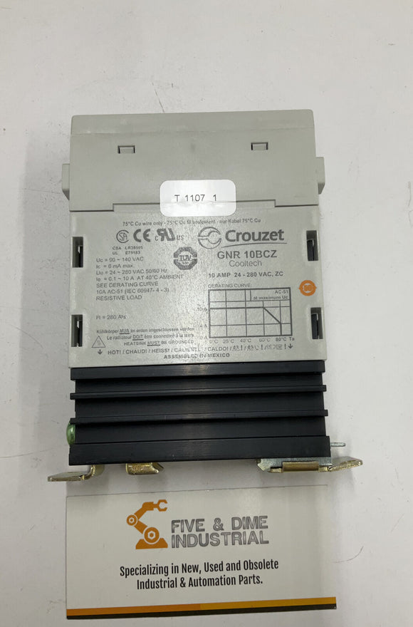 Crouzet Gnr10DCZ Cooltech Solid State Relay 10Amp, 24-280 Vac