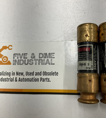 Bussmann Fusetron FRN-R-3  3A Fuse Lot of (3) - 0