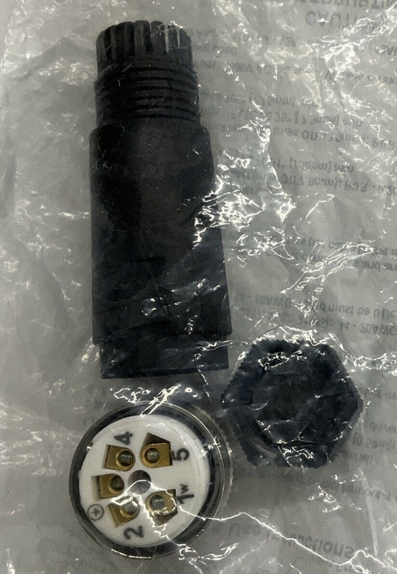 Mencom Min-5MPM-FW 7/8"-16 Male Straight 5-Pin Field Connector