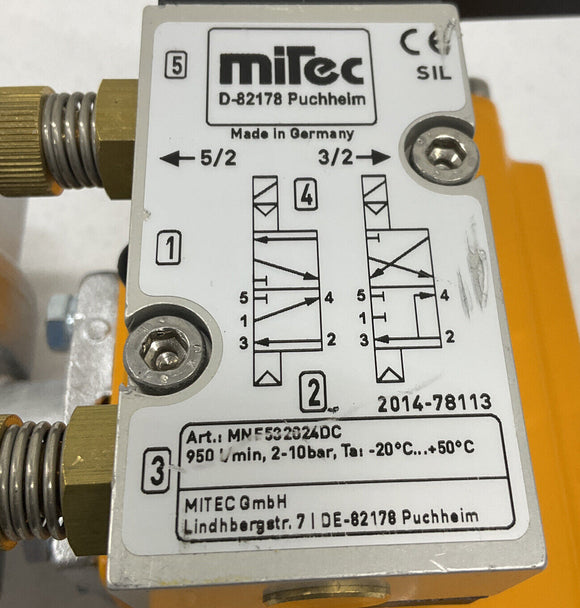 EL-O-Matic ED0025.M1A00A.00N0 2" Valve 24 Vdc Pneumatic Actuator