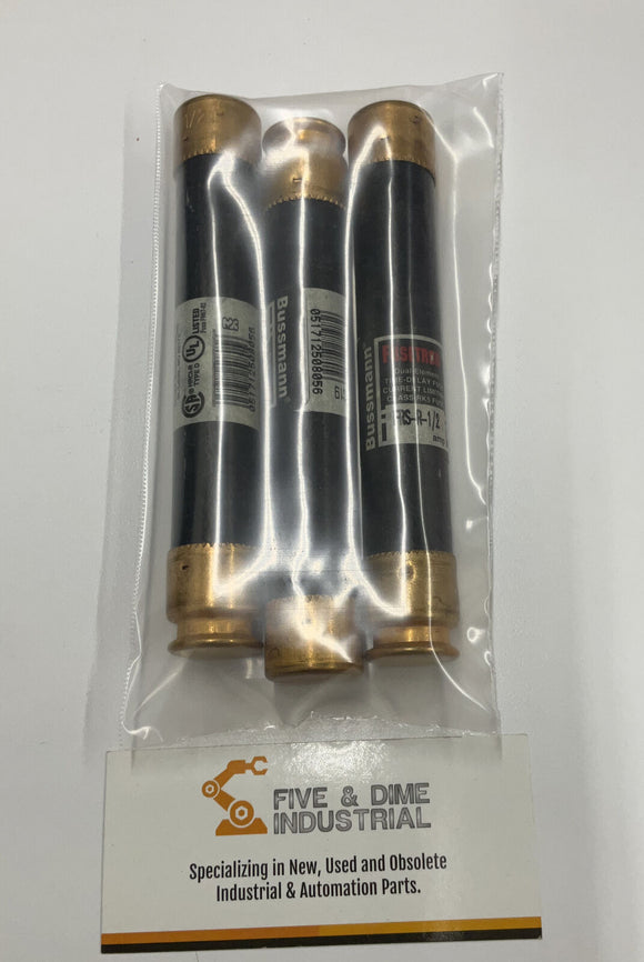 Bussmann Fusetron FRS-R-1/2  600V 1/2A Lot of 3