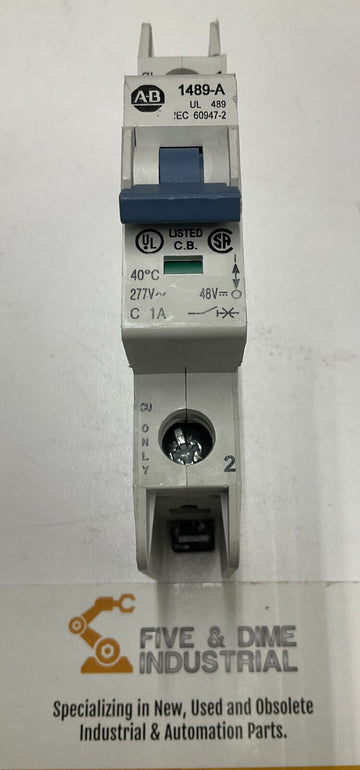 Allen Bradley 1489-A1C010 Ser. A Din Mount Circuit Breaker 1 Amp - 0