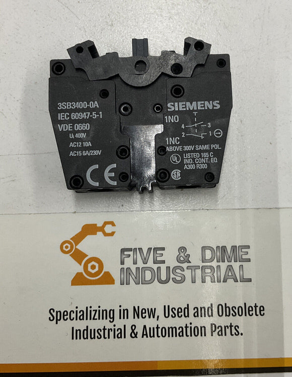 Siemens 3SB3221-0AA71 Clear Flat Push Button NO / NC