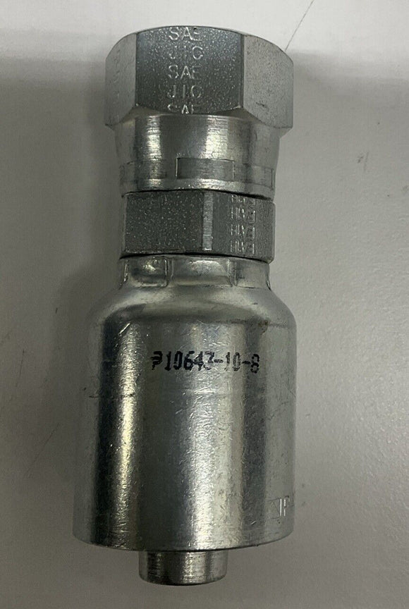 Parker P10643-10-8  5/8" JIC Swivel x 1/2" Hose Crimp Fitting