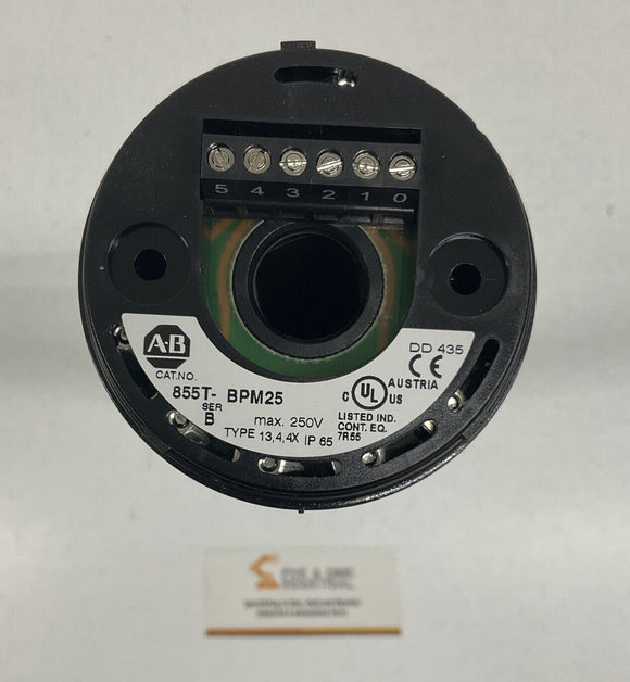 Allen Bradley 855E-B10GL4 Red Flashing Led Lamp w/ 10" Base 120 Vac