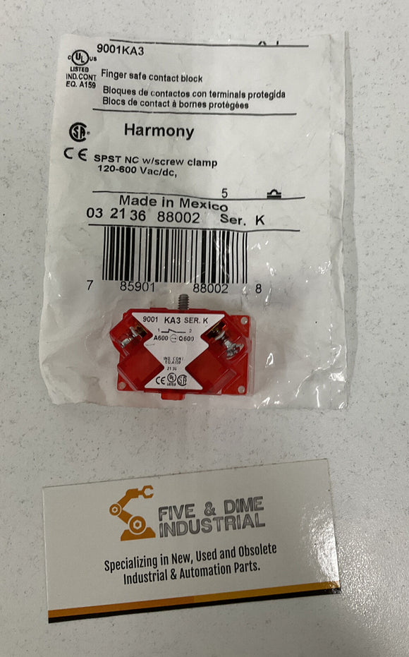 Schneider Electric 9001KA3 Contact Block SPST NC
