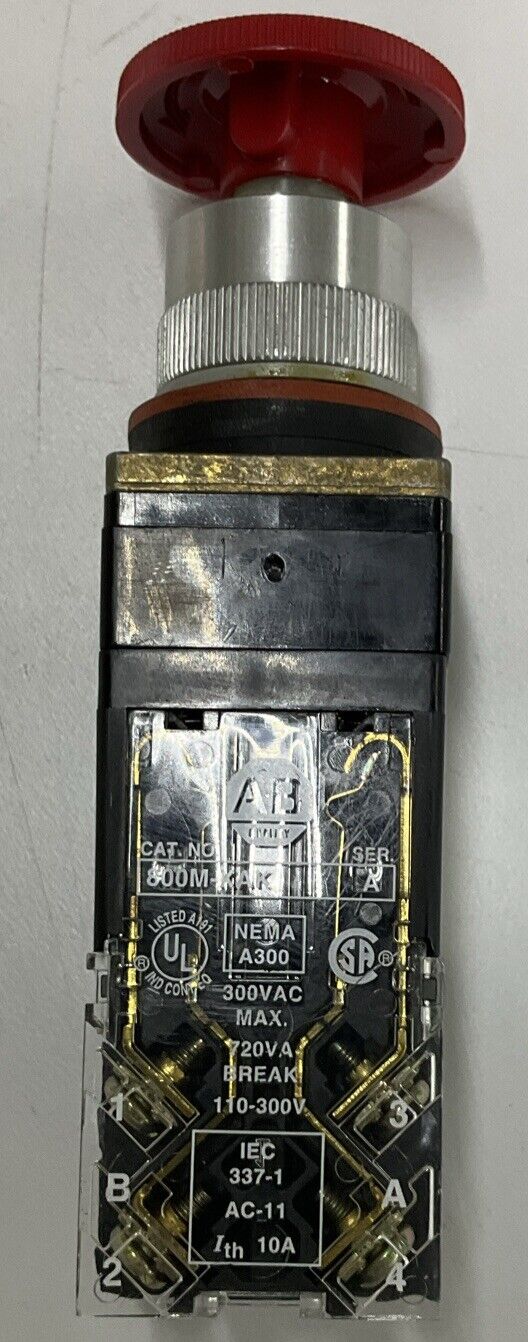Allen Bradley 800MR-FXT Red Twist and Release Switch
