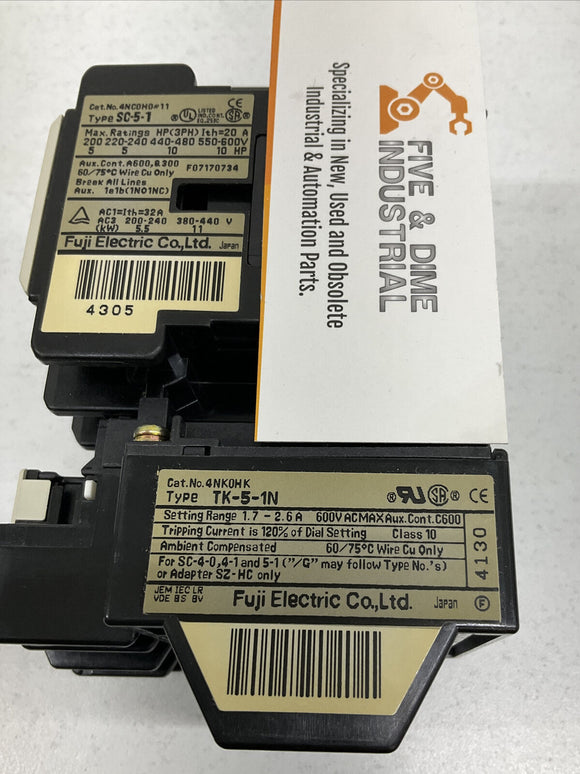 Fuji Electric SW-5-1/2E Magnetic Switch 100-110V 1.7-2.6A