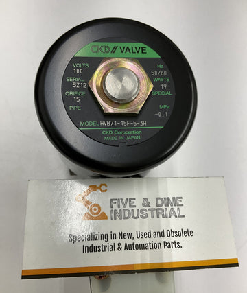 CKD HVB71-15F-5-3H High Vacuum Solenoid Valve 50/60Hz - 0