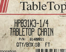 Rexnord  81400021 TableTop Chain 10' 3-1/2" Wide X 10'  HP831K3-1/4-5