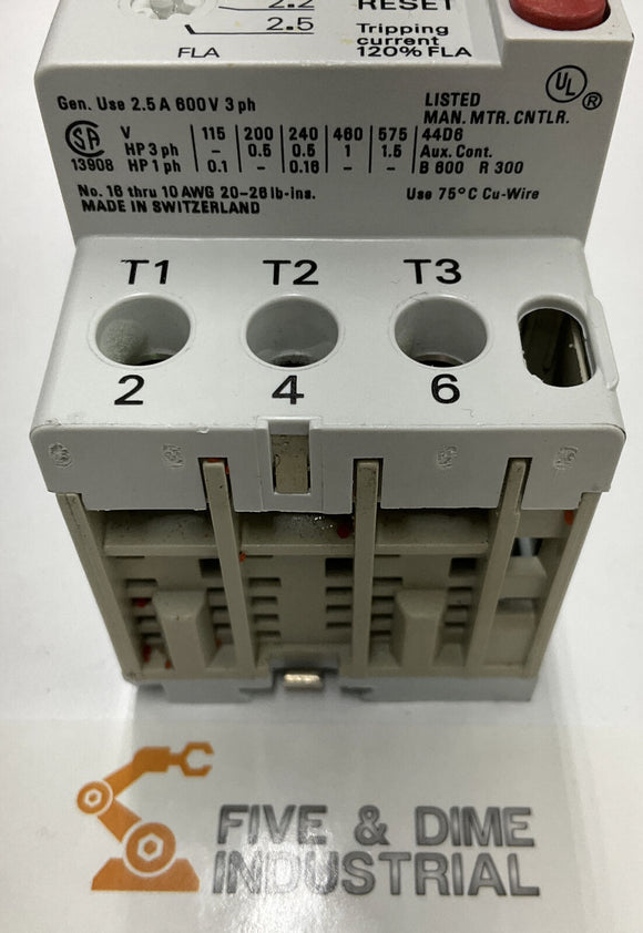 Allen Bradley 140-MN-0250 Manual Motor Starter 600V 2.5A