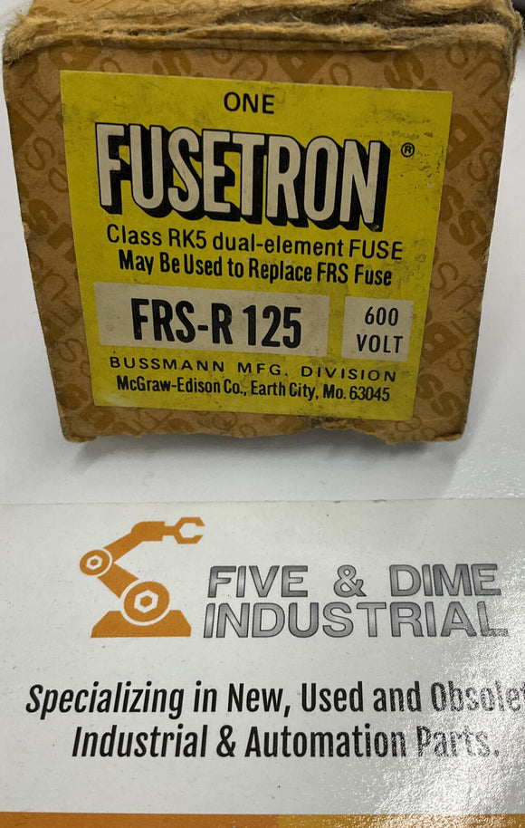 Bussmann Fusetron FRS-R-125 125A 600V Fuse