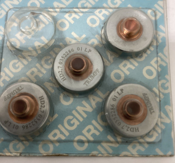 Trumpf  0352286 Qty 4  2.7mm Chrome Plated Nozzles