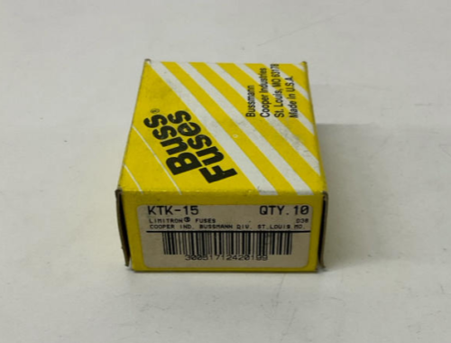 Bussmann KTK-15 Limitron 15Amp Fuses. 10-Pack