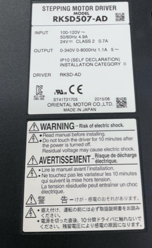 Oriental Motor RKSD507-AD Stepper Motor Driver 5-Phase