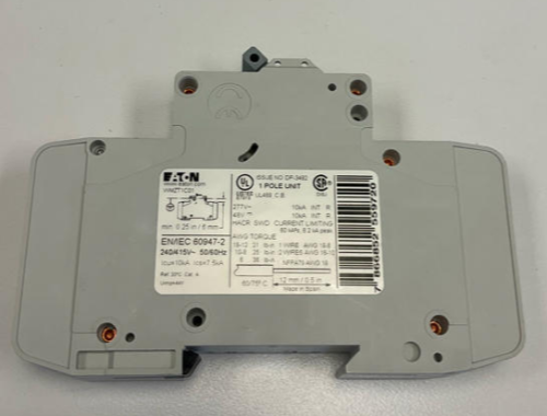 Eaton WMZT1C01 1-Amp Din Mount Circuit Breaker 10kA Type C