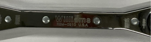 Williams RBM-0910  9MM X 10MM  6-Point Box Flat Ratcheting Wrench