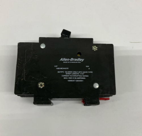 Allen Bradley 1492-MCAA210 2-Pole, 10-Amp 120/240 VAC Circuit Breaker