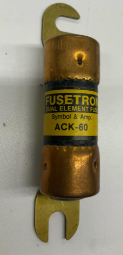 Bussmann ACK-60 Fusetron 60 Amp Dual Element Fuse 13OVDC - 0