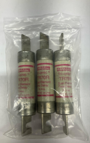 Ferraz Shawmut TR70R Lot of 3 Dual Element Fuses