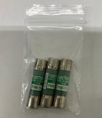 Bussmann Fusetron FNM-1-6/10 Amp Dual Element fuses 1.6-Amp Lot of 3