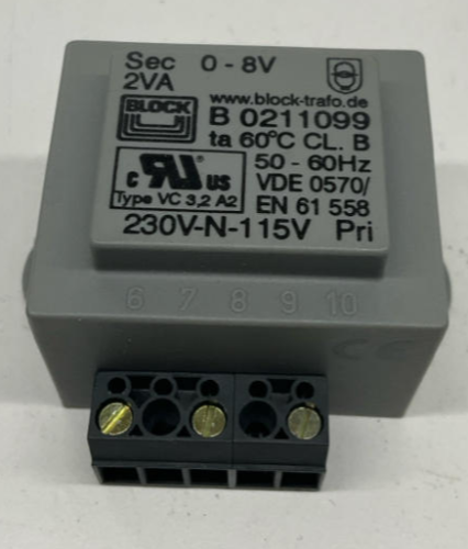 Block B0211099 PCB Transformer 230V-N-115V Type VC 3, 2 A2