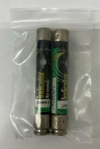 Littelfuse LLSRK-20-ID Indicator Fuses 20-Amp, 75-600VAC Lot of 2