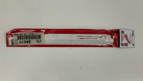 Milwaukee 48-00-5094 12" 8/12 TPI Bi-Metal Sawzall Blades 5-Pack