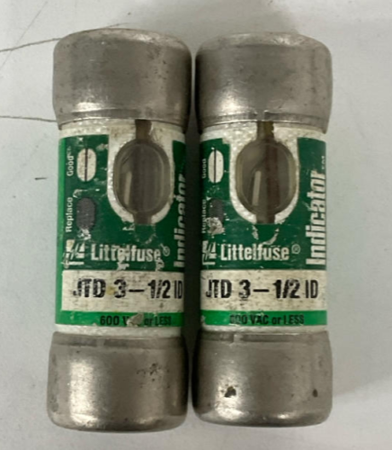 Littelfuse Indicator JTD-3-1/2-ID  3-1/2 Amp Time Delay Fuses Lot of 2