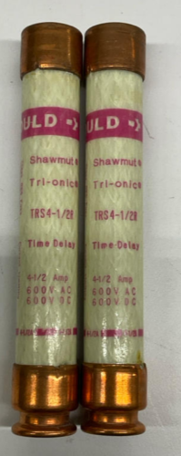 Gould Shawmut TRS4-1/2R 4-1/2 Amp Time Delay Fuse Lot of 2
