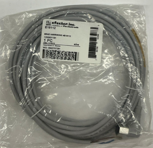 IFM Efector E18112 M12 90° Female Single End Cable 4-Wire 5-Meters