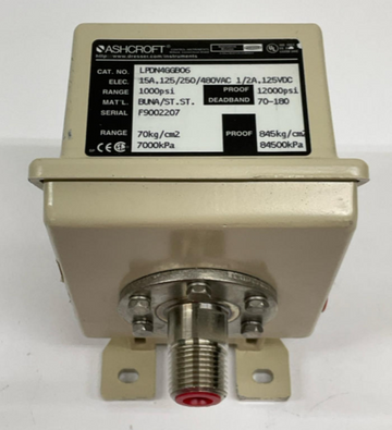 Ashcroft LPDN4GGB06 Pressure Switch 1000 Psi 125/250/480 Vac - 0